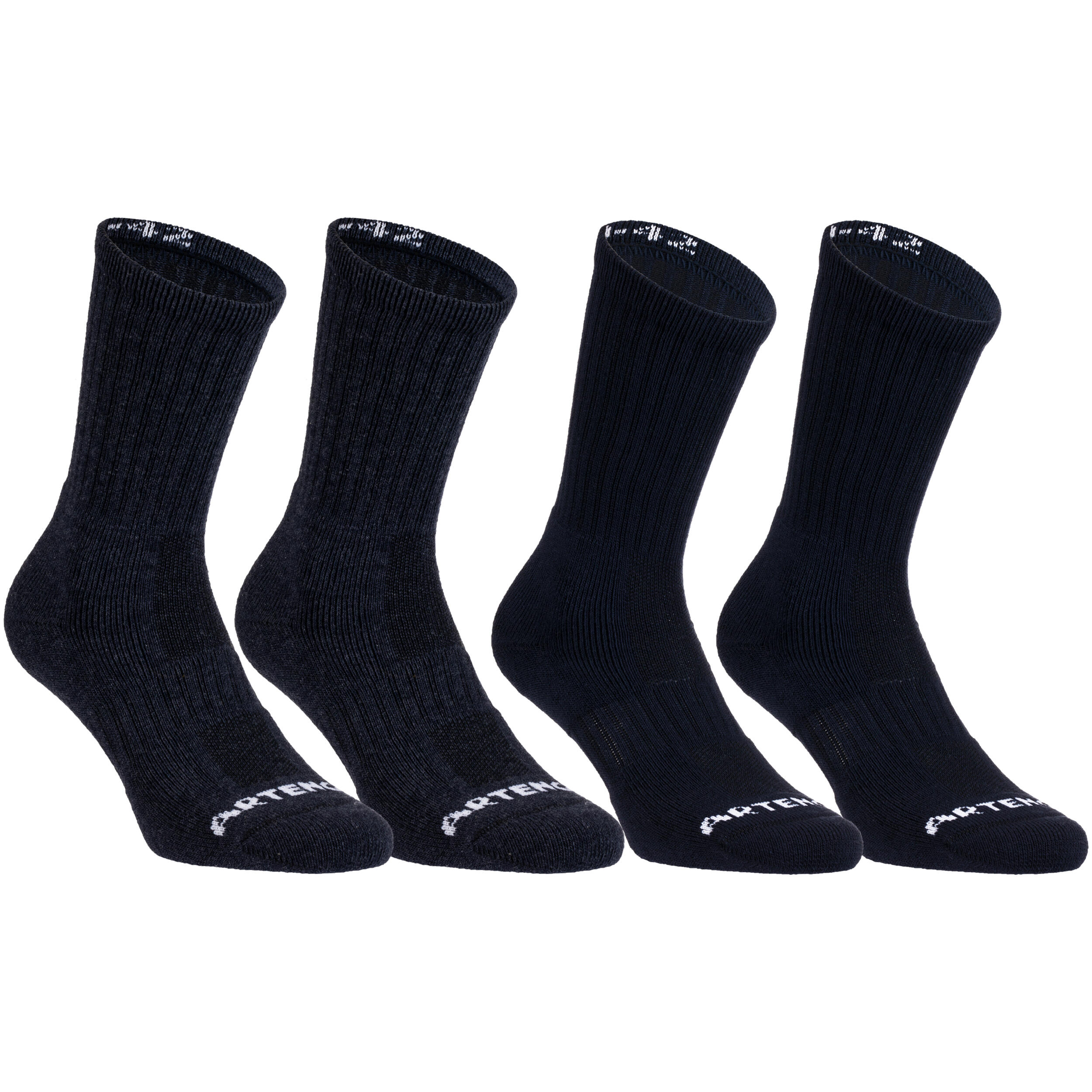 CHAUSSETTES DE SPORT ADULTE HAUTES ARTENGO RS 500 LOT DE 4 ARTENGO ...